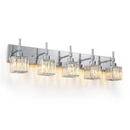 Ora Modern, lampade da bagno in cristallo dimmerabili sopra lo specchio, luci glamour per il bagno