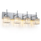 Ora Modern, lampade da bagno in cristallo dimmerabili sopra lo specchio, luci glamour per il bagno