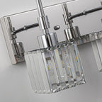 Ora Modern, lampade da bagno in cristallo dimmerabili sopra lo specchio, luci glamour per il bagno