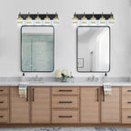 Ora Modern, lampade da bagno in cristallo dimmerabili sopra lo specchio, luci glamour per il bagno