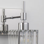 Ora Modern, lampade da bagno in cristallo dimmerabili sopra lo specchio, luci glamour per il bagno