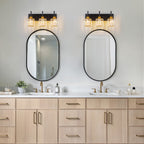 Applique da parete moderne con paralumi in cristallo dimmerabili per il bagno