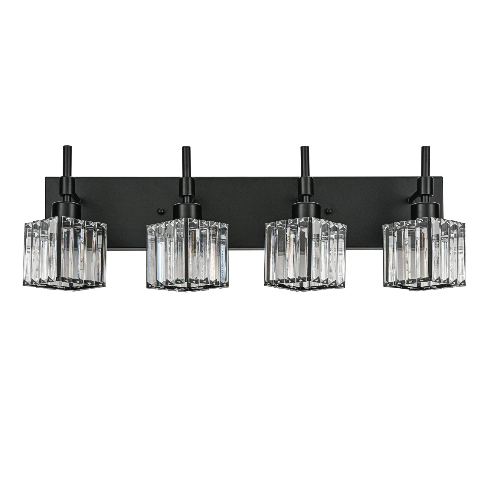 Ora Modern, lampade da bagno in cristallo dimmerabili sopra lo specchio, luci glamour per il bagno