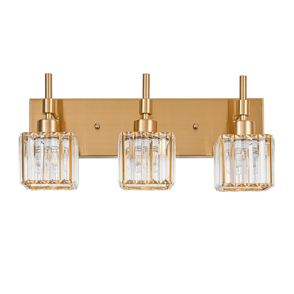Ora Modern, lampade da bagno in cristallo dimmerabili sopra lo specchio, luci glamour per il bagno