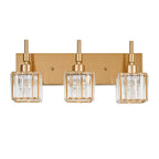 Ora Modern, lampade da bagno in cristallo dimmerabili sopra lo specchio, luci glamour per il bagno