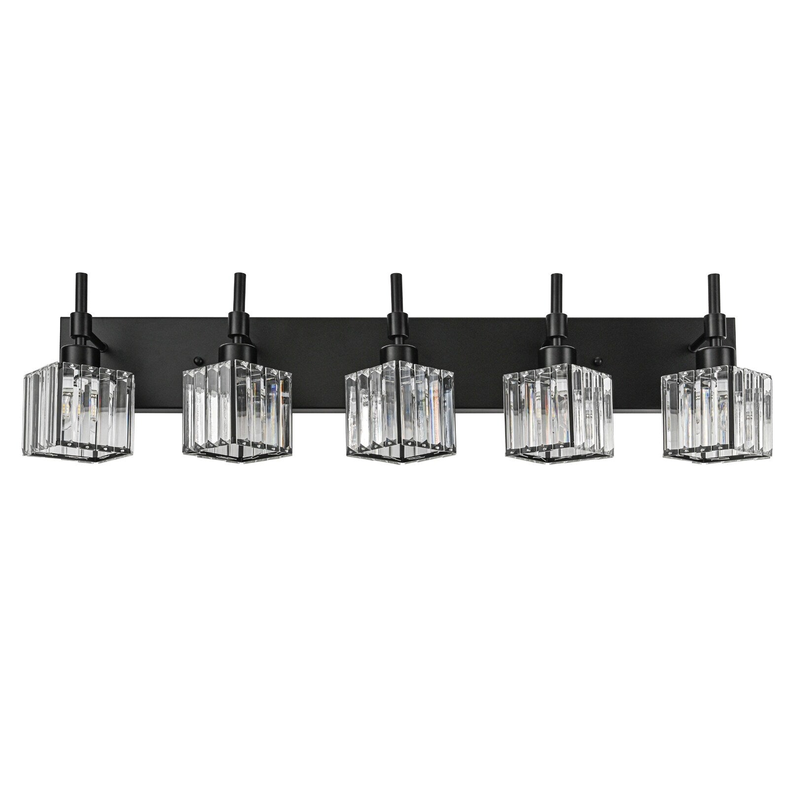 Ora Modern, lampade da bagno in cristallo dimmerabili sopra lo specchio, luci glamour per il bagno