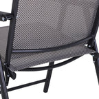 Set di 4 sedie pieghevoli da giardino Outsunny dal design semplice ed elegante, comode per il terrazzo, il giardino, il cortile e i viaggi