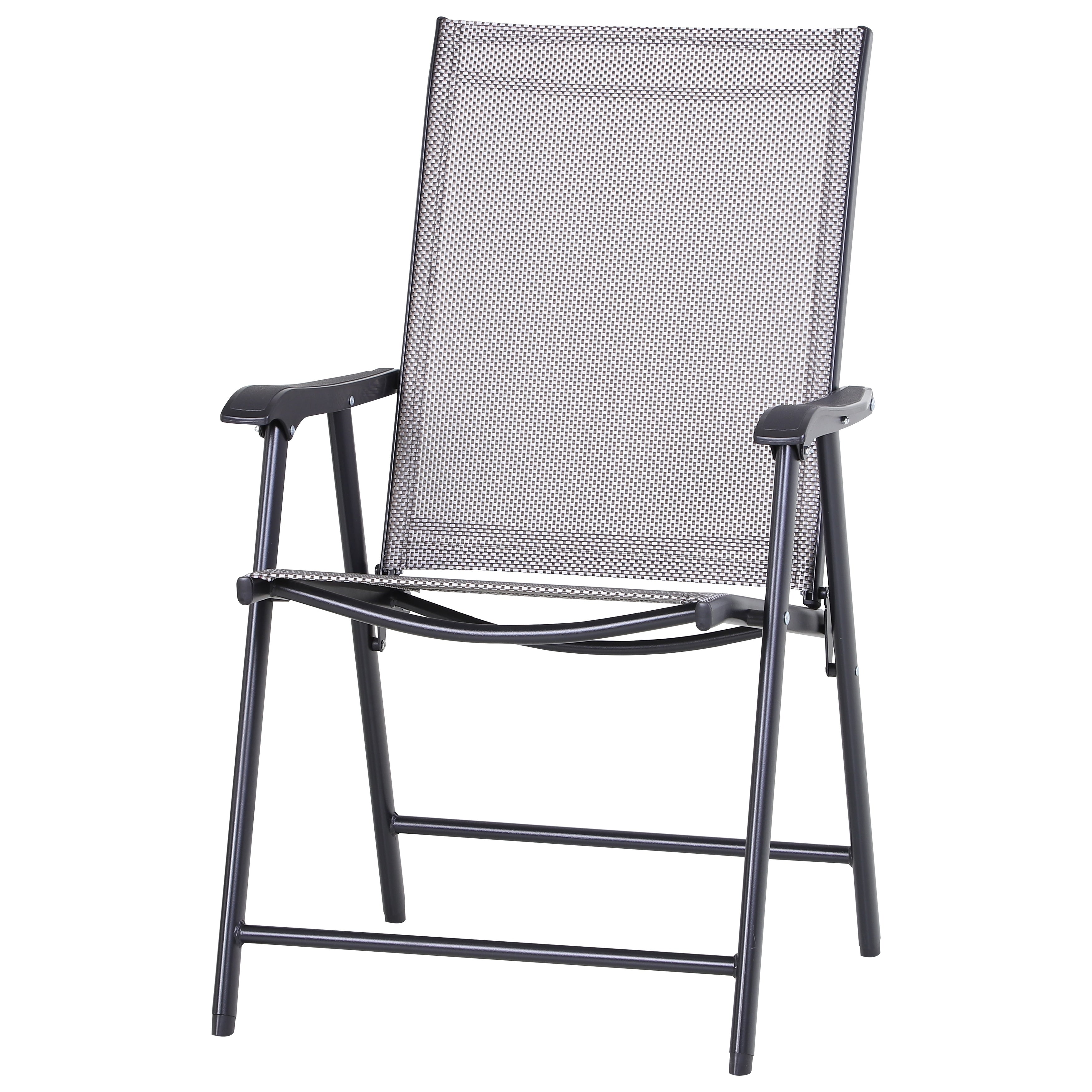 Set di 4 sedie pieghevoli da giardino Outsunny dal design semplice ed elegante, comode per il terrazzo, il giardino, il cortile e i viaggi