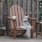 Sedia pieghevole Adirondack Outsunny, sedie da spiaggia in plastica HDPE per esterni adatte a tutte le stagioni, per patio, terrazza e mobili da giardino
