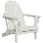 Sedia pieghevole Adirondack Outsunny, sedie da spiaggia in plastica HDPE per esterni adatte a tutte le stagioni, per patio, terrazza e mobili da giardino
