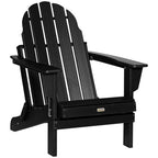 Sedia pieghevole Adirondack Outsunny, sedie da spiaggia in plastica HDPE per esterni adatte a tutte le stagioni, per patio, terrazza e mobili da giardino