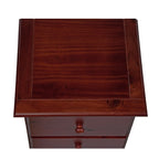 Comodino Palace Imports in legno massello al 100% con 3 cassetti e pomelli in metallo o legno