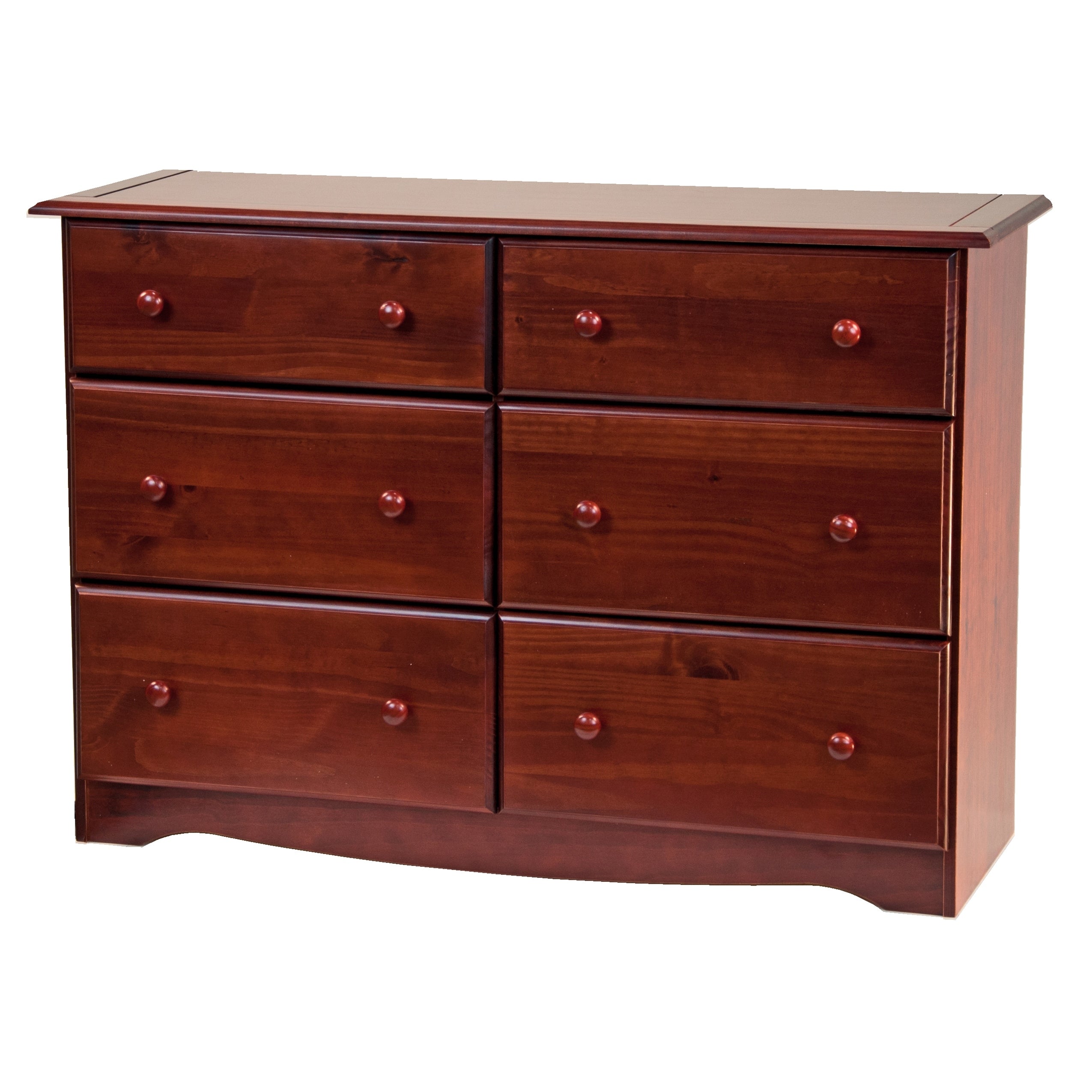 Comò a 6 cassetti in legno massello al 100% di Palace Imports