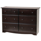 Comò a 6 cassetti in legno massello al 100% di Palace Imports