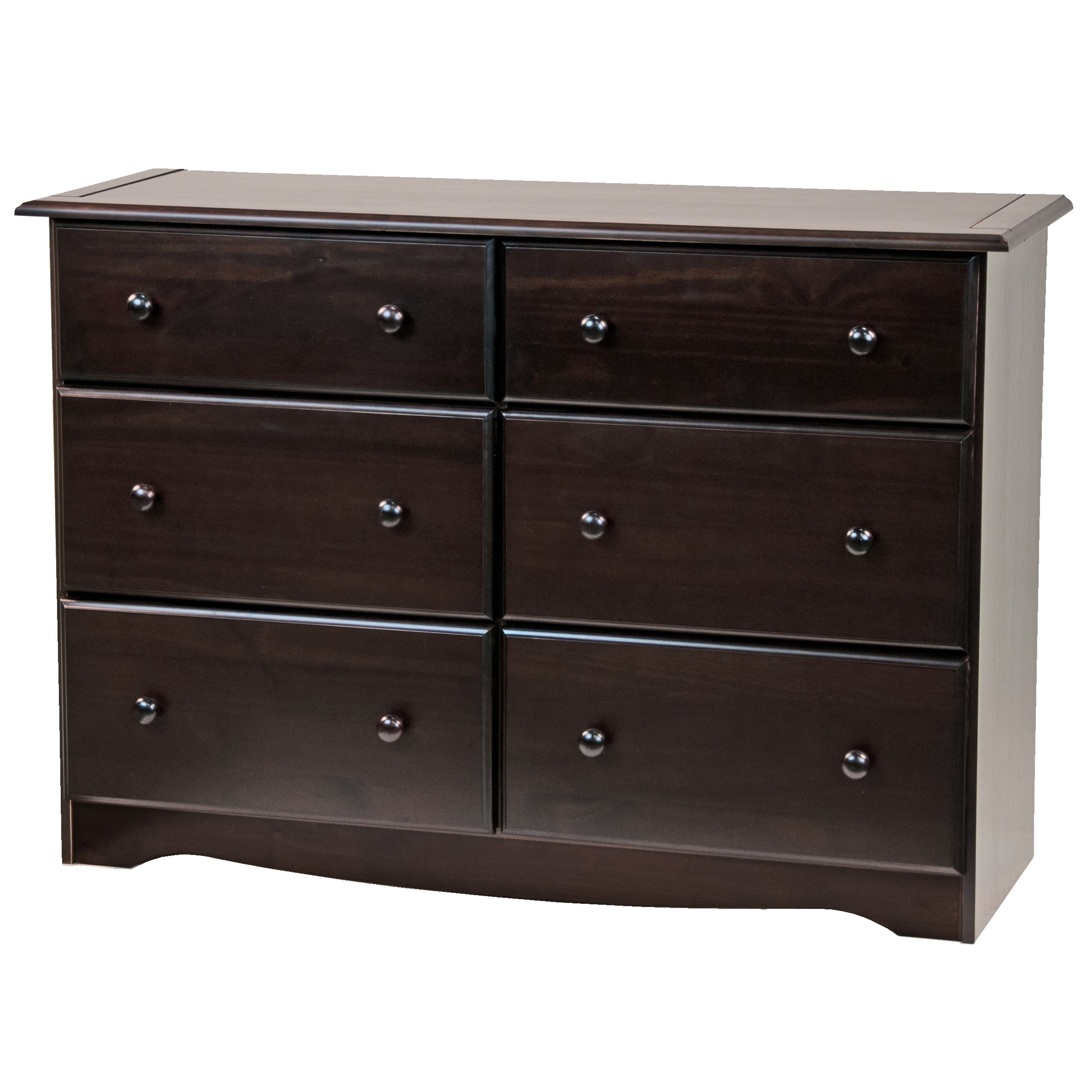 Comò a 6 cassetti in legno massello al 100% di Palace Imports