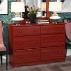 Comò a 6 cassetti in legno massello al 100% di Palace Imports