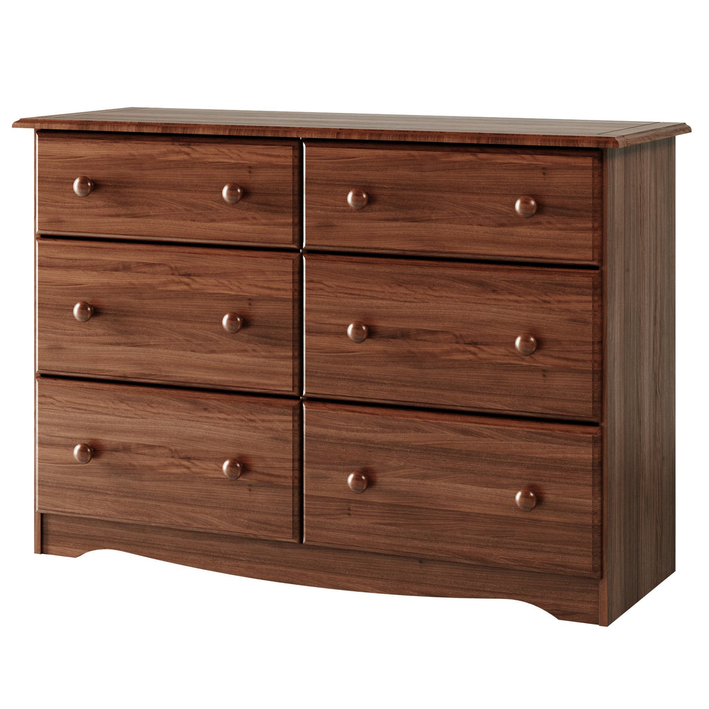 Comò a 6 cassetti in legno massello al 100% di Palace Imports