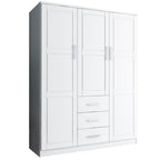 Armadio guardaroba Cosmo a 3 ante in legno massello al 100% di Palace Imports con ante in legno massello o a specchio