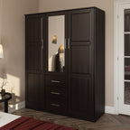 Armadio guardaroba Cosmo a 3 ante in legno massello al 100% di Palace Imports con ante in legno massello o a specchio