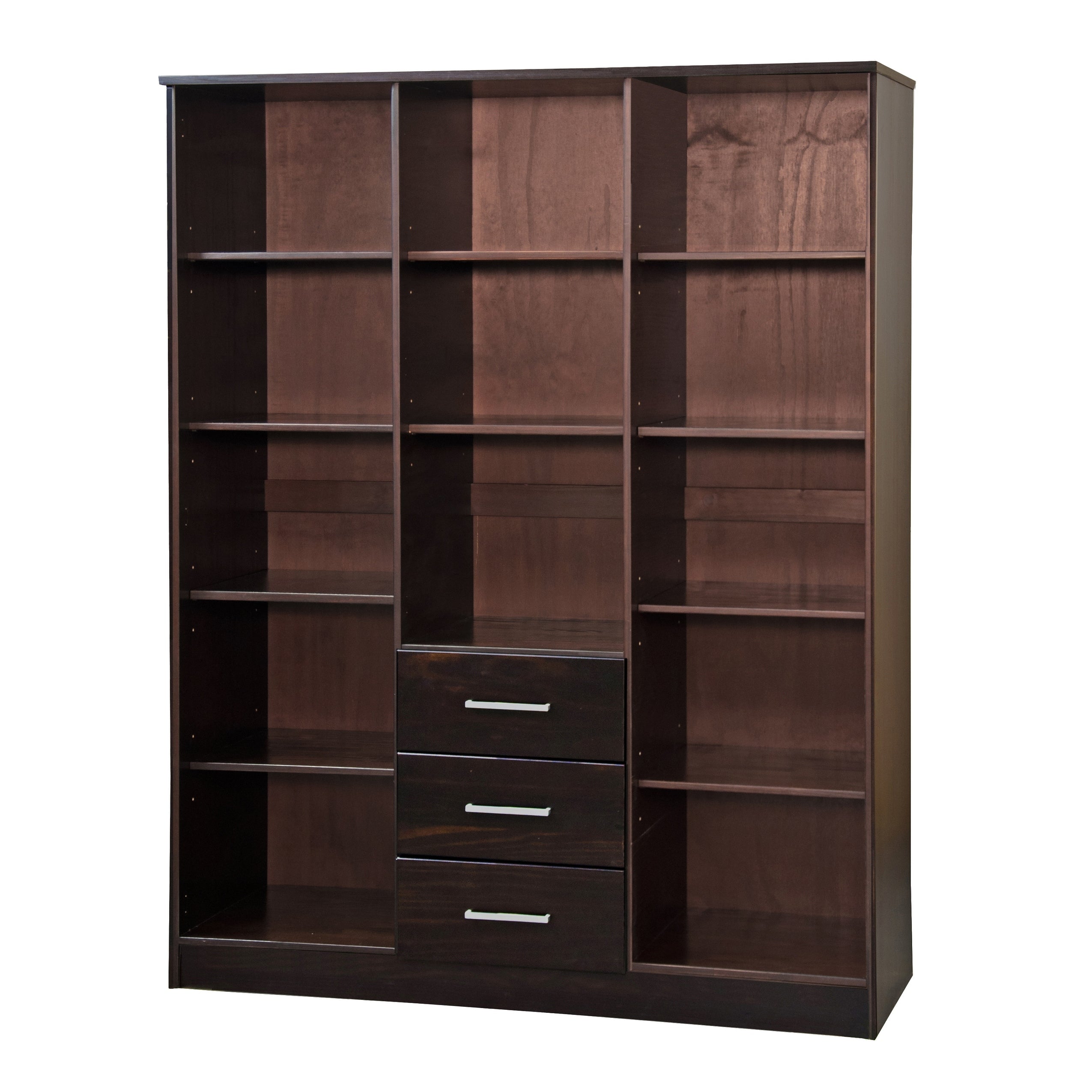Armadio guardaroba Cosmo a 3 ante in legno massello al 100% di Palace Imports con ante in legno massello o a specchio