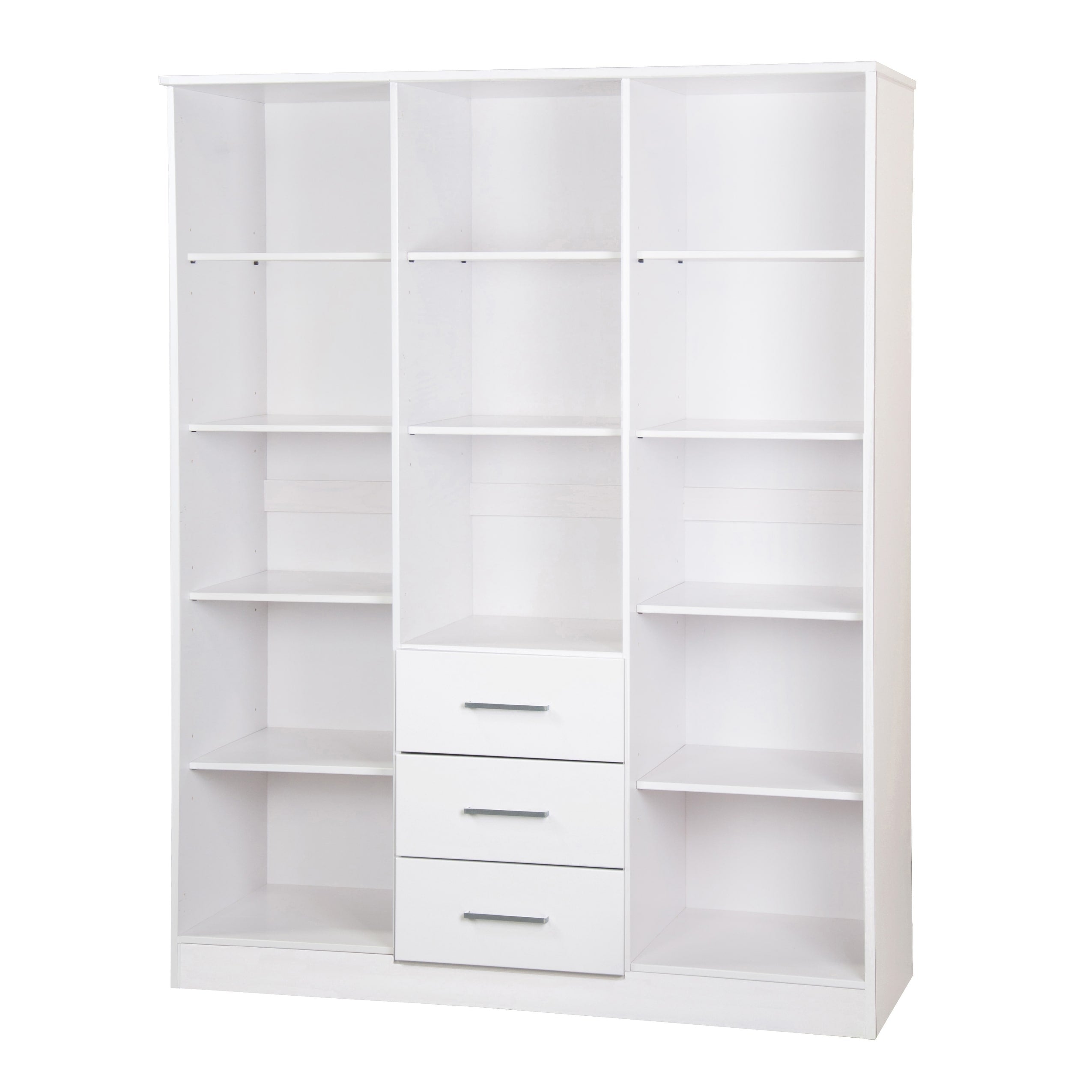 Armadio guardaroba Cosmo a 3 ante in legno massello al 100% di Palace Imports con ante in legno massello o a specchio