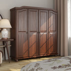 Armadio guardaroba Kyle a 4 ante in legno massello al 100% di Palace Imports con ante in legno massello o a specchio