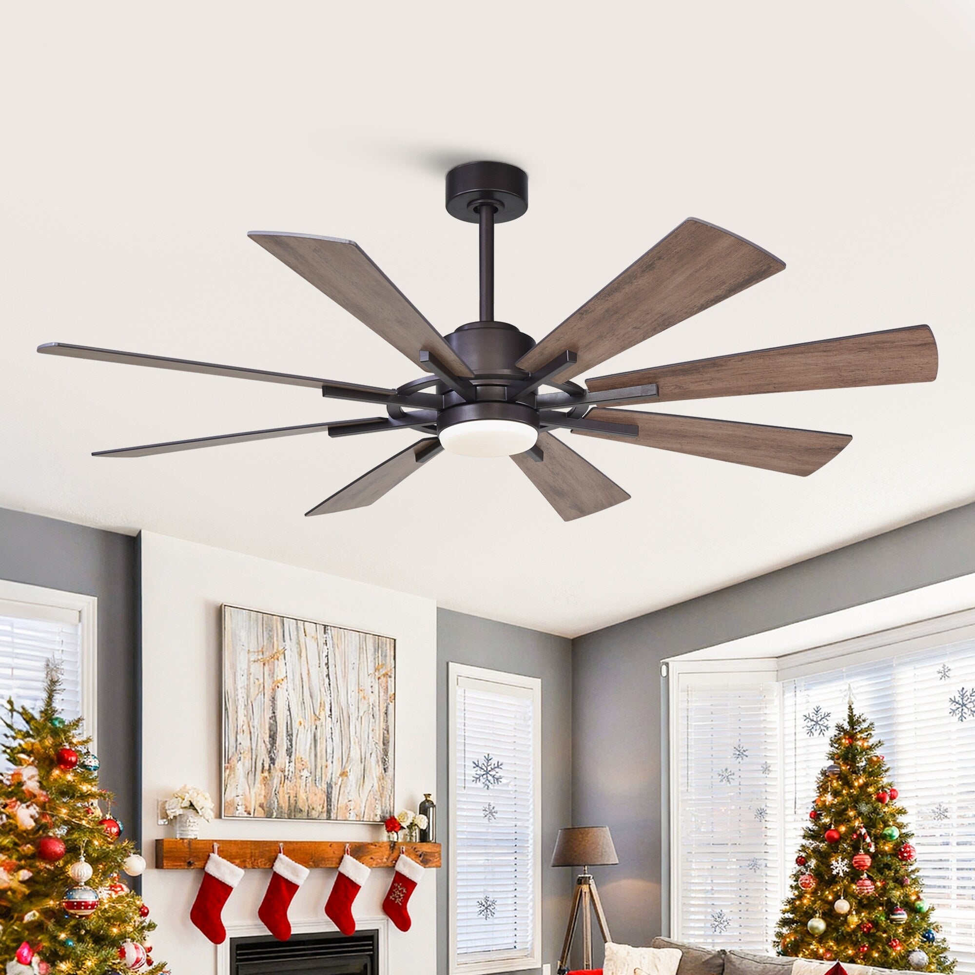 Ventilatore da soffitto a LED integrato Parrot Uncle 60 Farmhouse con luce e telecomando