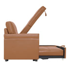 Divano componibile reversibile con letto estraibile, chaise longue con contenitore nascosto, gambe resistenti,