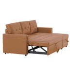 Divano componibile reversibile con letto estraibile, chaise longue con contenitore nascosto, gambe resistenti,