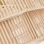 Lampadario moderno bohémien Piersan a 5 luci con paralume in rattan a più livelli - 26 pollici di larghezza