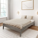 Letto a piattaforma full-size con travi e assi