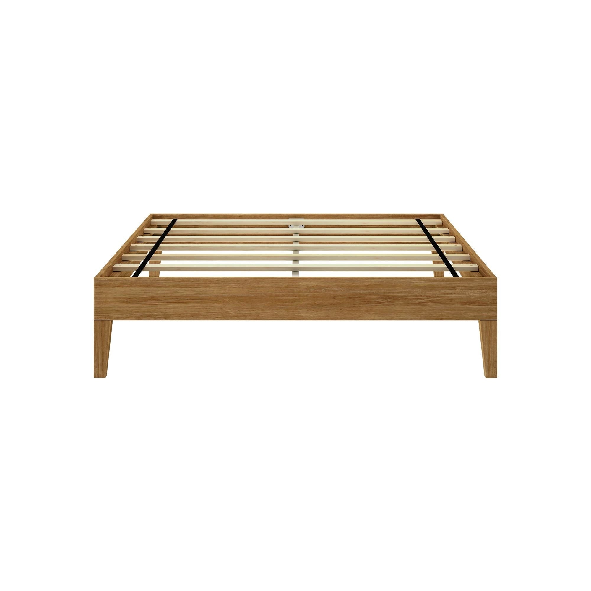 Letto a piattaforma full-size con travi e assi