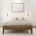 Letto a piattaforma full-size con travi e assi