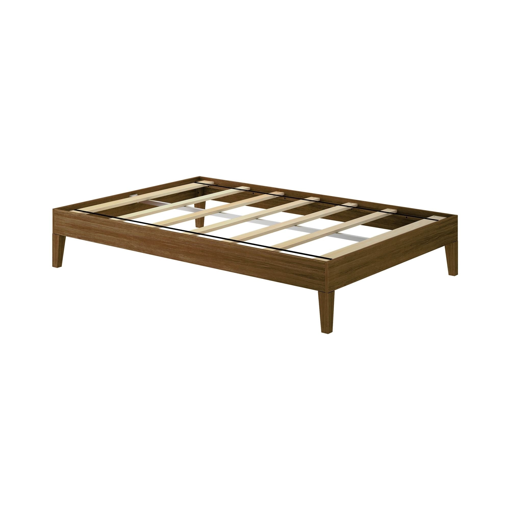 Letto a piattaforma full-size con travi e assi