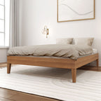 Letto a piattaforma full-size con travi e assi
