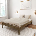 Letto a piattaforma full-size con travi e assi
