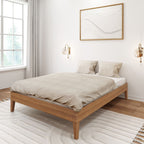 Letto a piattaforma full-size con travi e assi