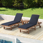 Cuscini per chaise longue da esterno Polytrends resistenti allo sbiadimento e adatti a tutte le stagioni - (set da 2)