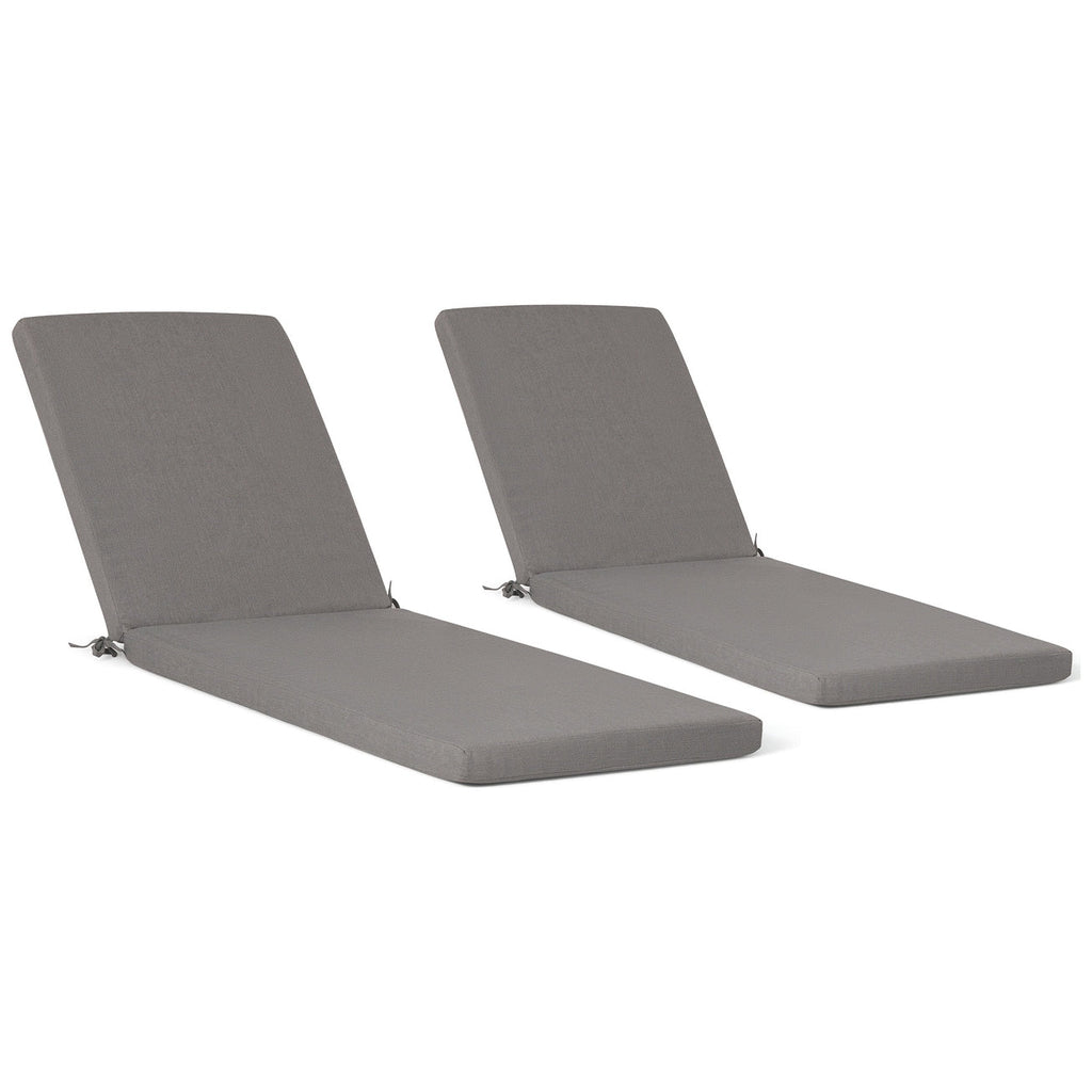 Cuscini per chaise longue da esterno Polytrends resistenti allo sbiadimento e adatti a tutte le stagioni - (set da 2)