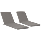 Cuscini per chaise longue da esterno Polytrends resistenti allo sbiadimento e adatti a tutte le stagioni - (set da 2)