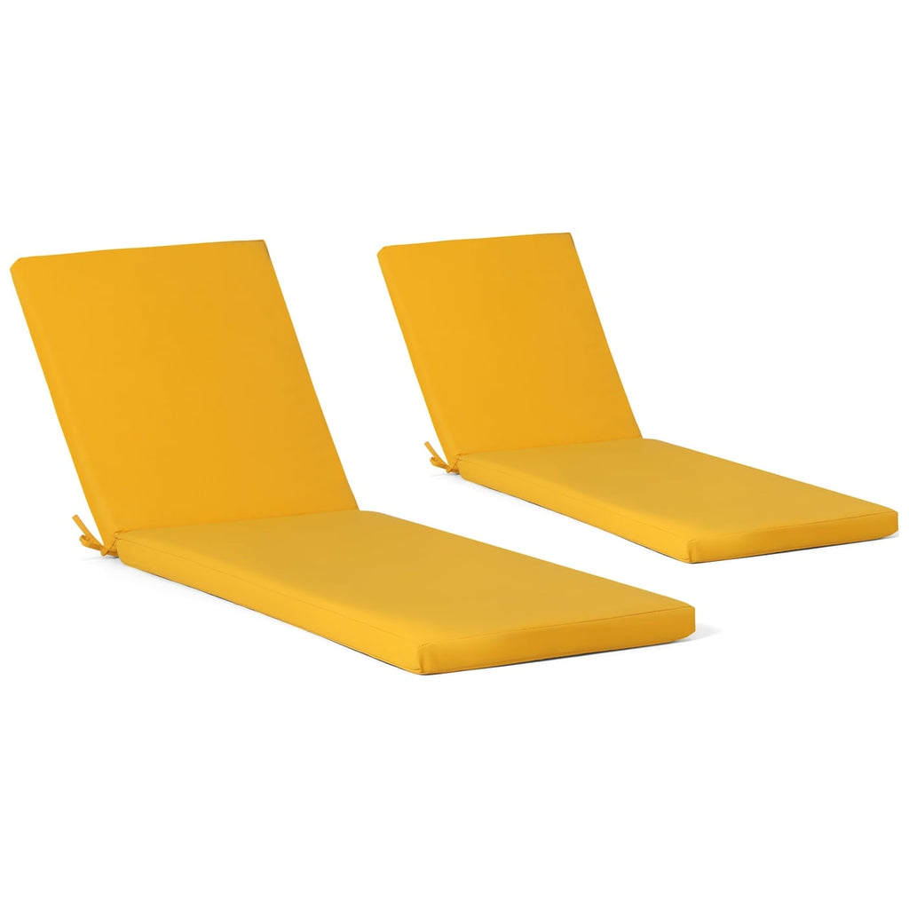 Cuscini per chaise longue da esterno Polytrends resistenti allo sbiadimento e adatti a tutte le stagioni - (set da 2)
