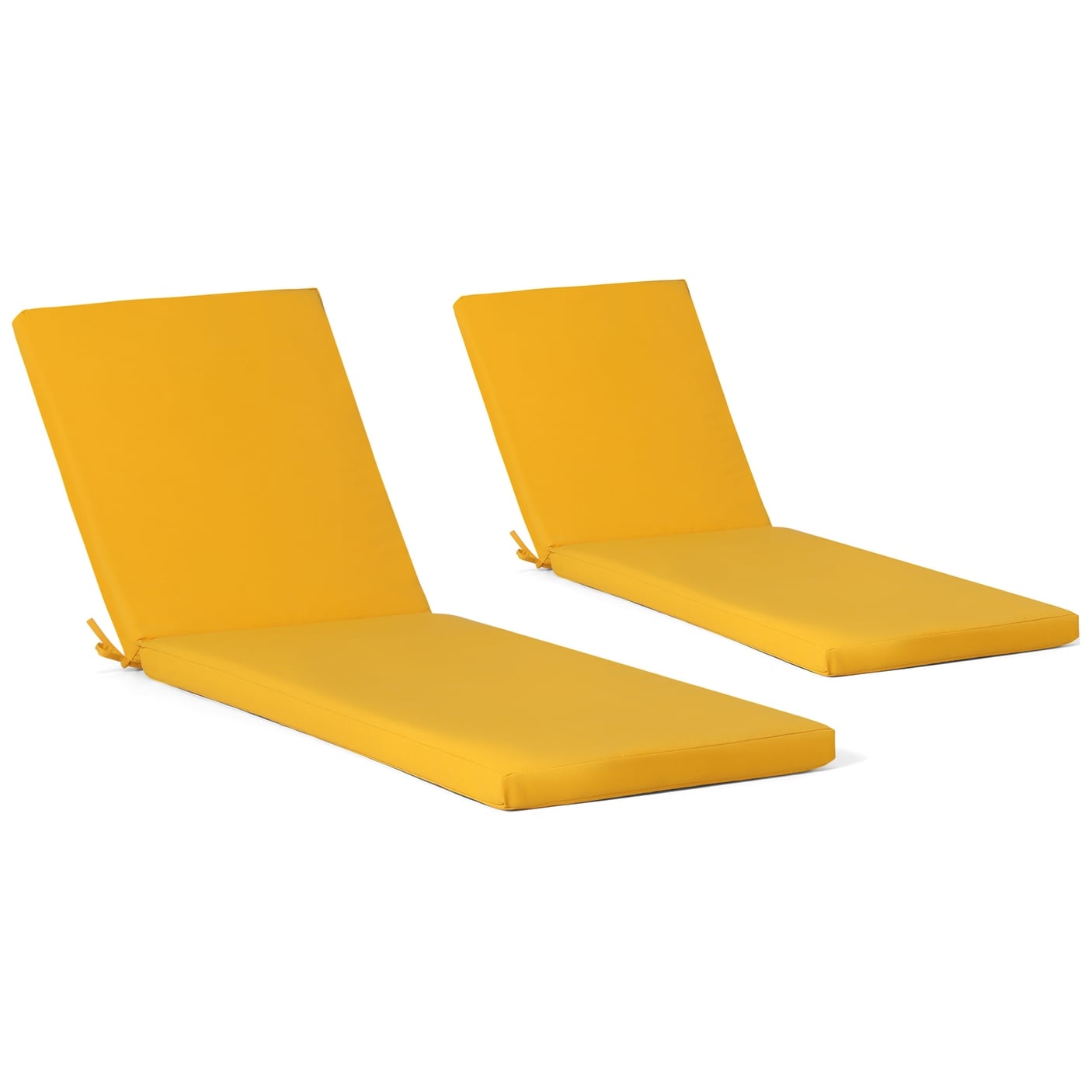 Cuscini per chaise longue da esterno Polytrends resistenti allo sbiadimento e adatti a tutte le stagioni - (set da 2)