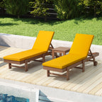 Cuscini per chaise longue da esterno Polytrends resistenti allo sbiadimento e adatti a tutte le stagioni - (set da 2)