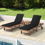 Cuscini per chaise longue da esterno Polytrends resistenti allo sbiadimento e adatti a tutte le stagioni - (set da 2)