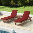 Cuscini per chaise longue da esterno Polytrends resistenti allo sbiadimento e adatti a tutte le stagioni - (set da 2)
