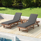 Cuscini per chaise longue da esterno Polytrends resistenti allo sbiadimento e adatti a tutte le stagioni - (set da 2)