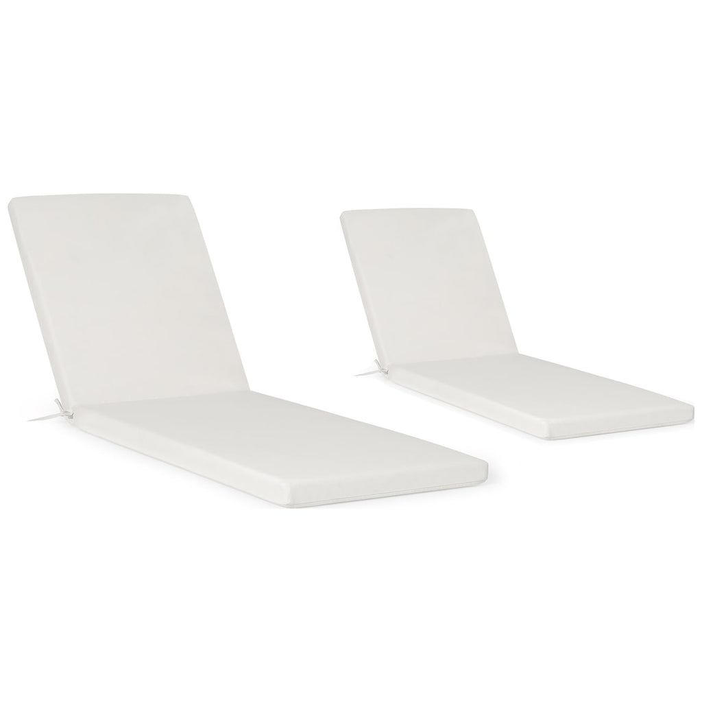 Cuscini per chaise longue da esterno Polytrends resistenti allo sbiadimento e adatti a tutte le stagioni - (set da 2)