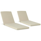 Cuscini per chaise longue da esterno Polytrends resistenti allo sbiadimento e adatti a tutte le stagioni - (set da 2)
