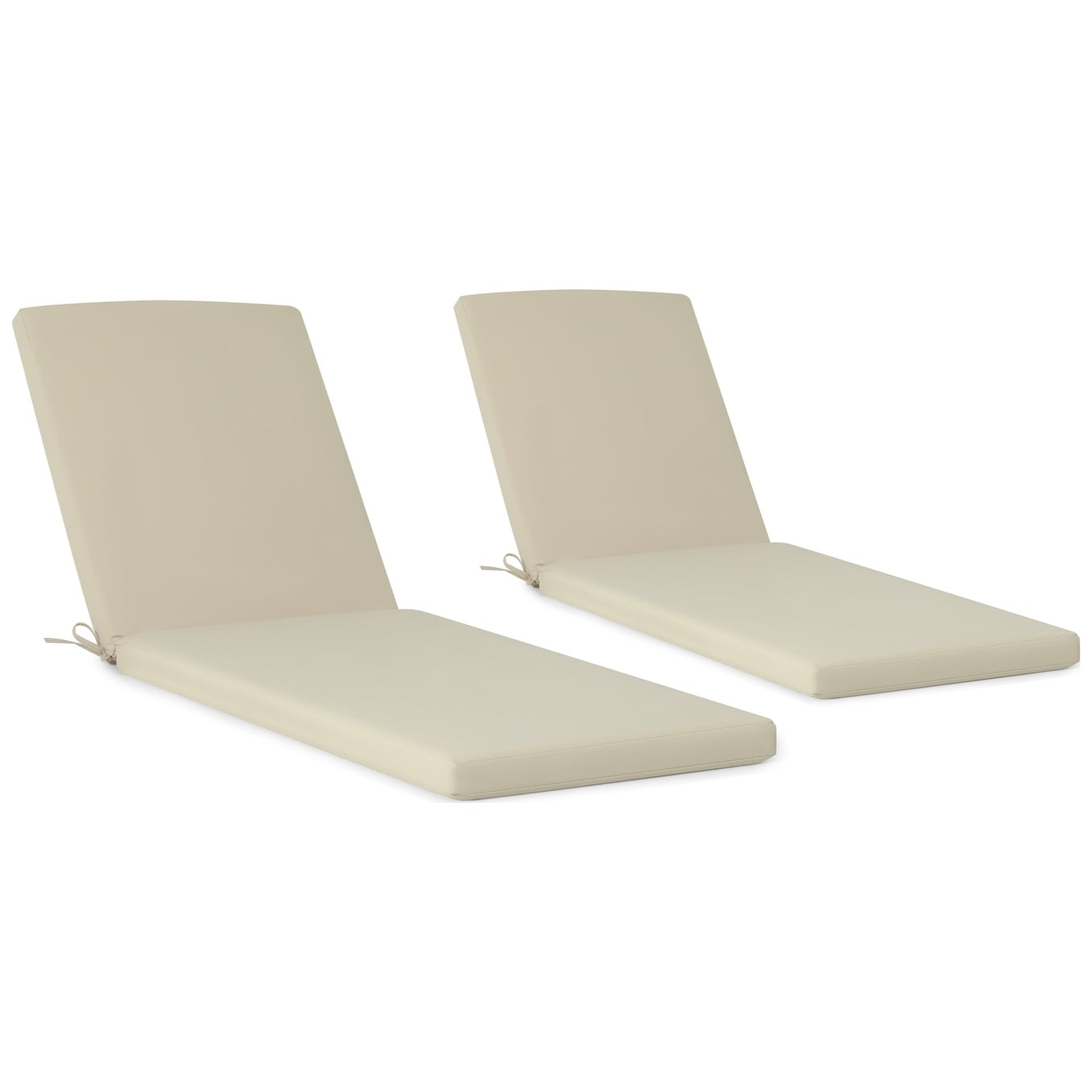 Cuscini per chaise longue da esterno Polytrends resistenti allo sbiadimento e adatti a tutte le stagioni - (set da 2)