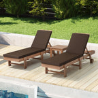 Cuscini per chaise longue da esterno Polytrends resistenti allo sbiadimento e adatti a tutte le stagioni - (set da 2)